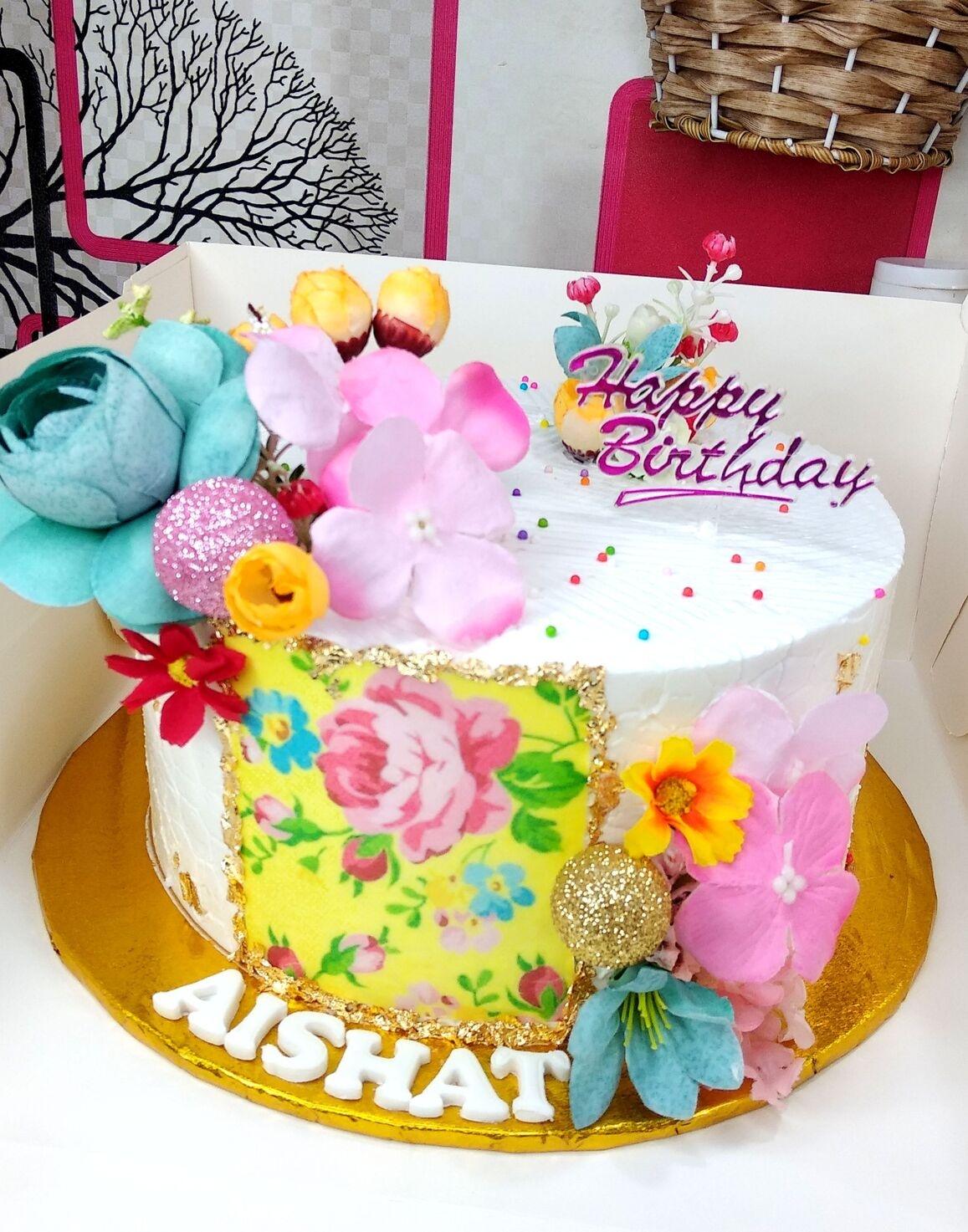 8 Inch Double Layer Birthday Cake